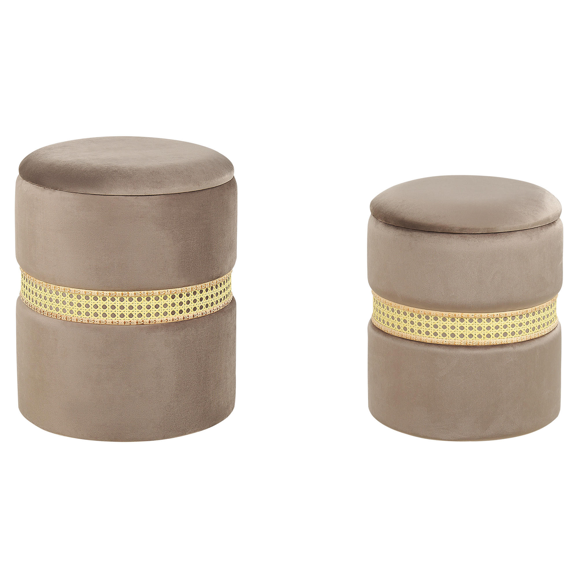 POUF Medford 30-34/30-34/38-43 cm - Grau, Textil (30/38/30cm) - Beliani