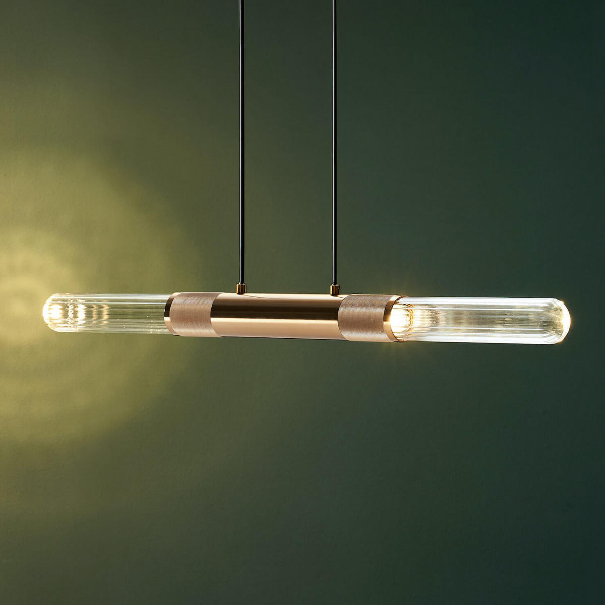HÄNGELEUCHTE Hita, Gold / Messing, 112cm - Goldfarben, Glas (112/6.5/112cm) - KOSILUM