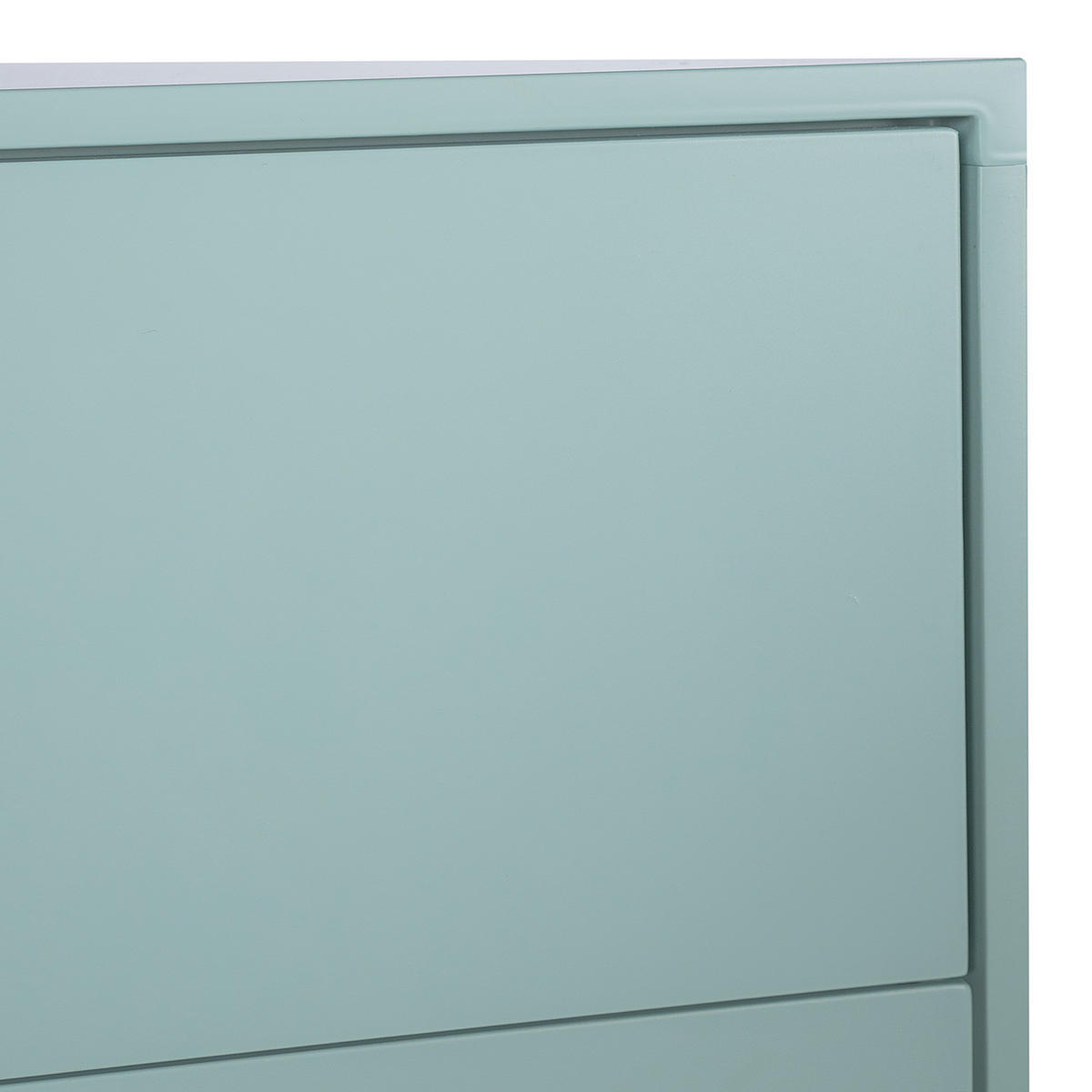 SCHUHKOMMODE mit 1 Schublade und 1 Tür - Eichefarben/Mintgrün, Holzwerkstoff (60/132/38cm) - home24