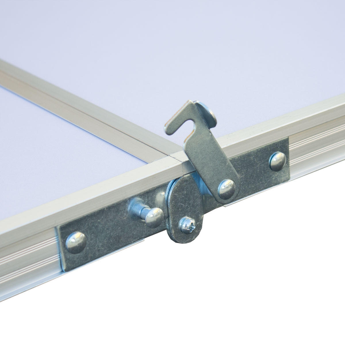 CAMPINGTISCH mit Hocker Silber - Silberfarben, Metall - SVITA