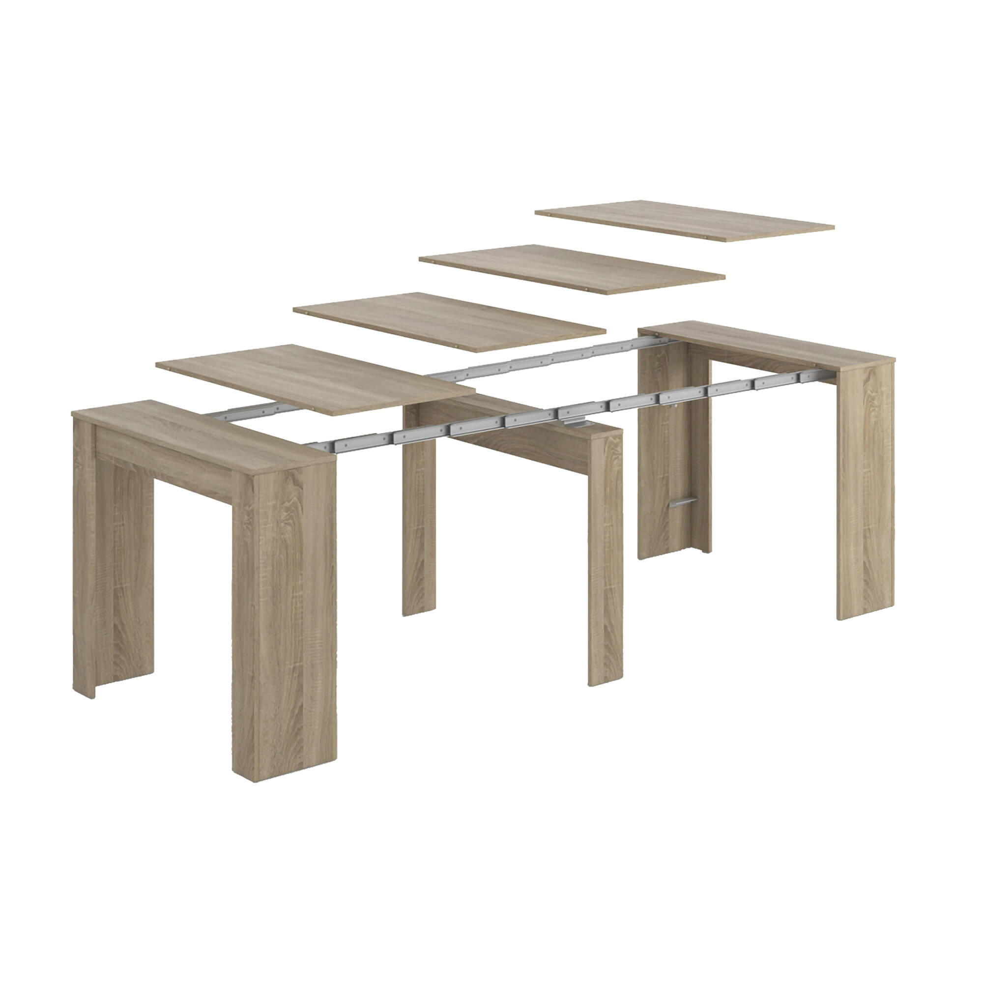 TISCH Ausziehbar Eiche 51/90/78 cm - Wildeiche, Holzwerkstoff (51/90/78cm) - DMORA