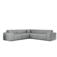 ECKSOFA Celes Premium In Artico - Hellgrau, Holzwerkstoff/Textil (246/246cm) - Fun Möbel