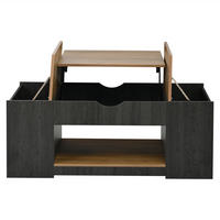COUCHTISCH 109,5/59,7/43 cm grau braun aus Holzwerkstoff mit Liftfunktion und Stauraum - Grau, Holzwerkstoff (109.5/59.7/43cm) - OKWISH