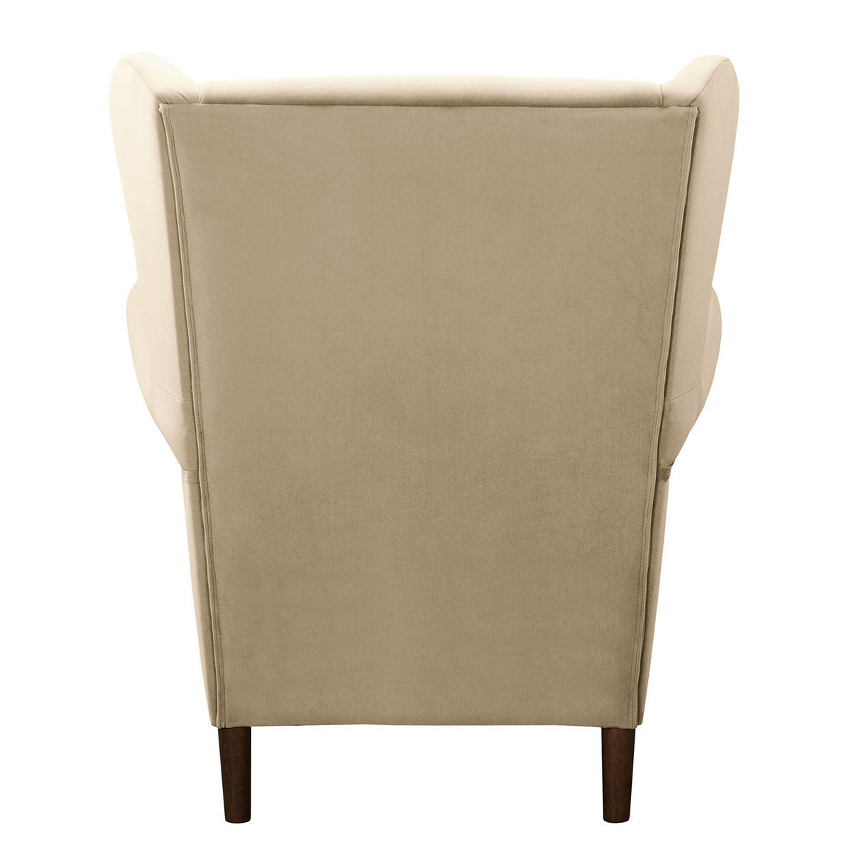 OHRENSESSEL - Dunkelbraun/Creme, Textil (85/101/89cm) - home24