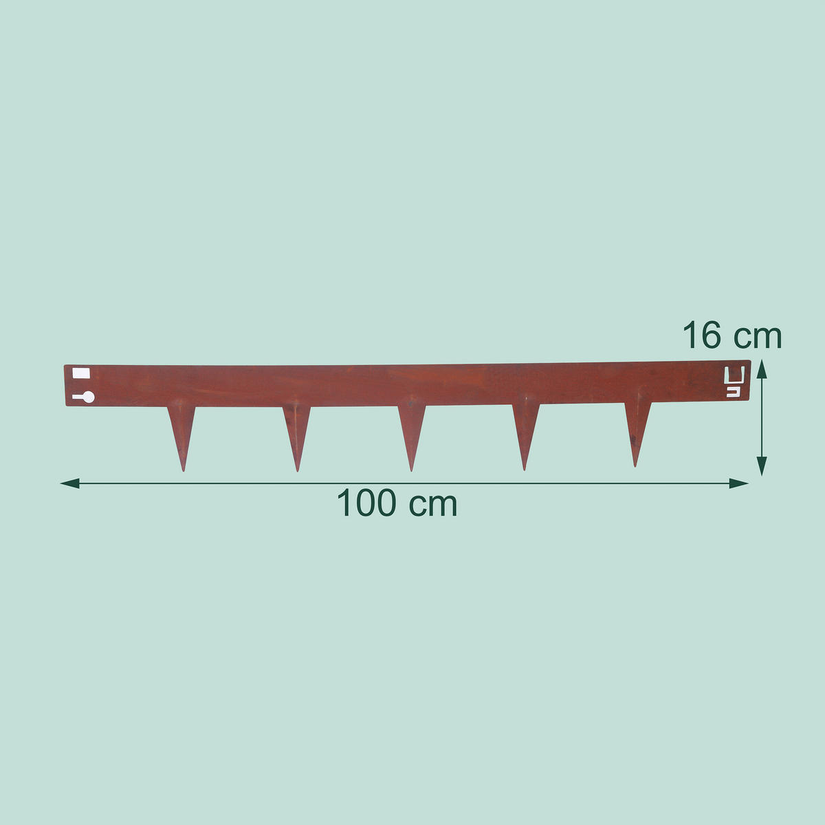 OBRUBA Hnedá 5-dielna-sada cortenová-oceľ - hnedá, kov (100/16/0.2cm) - Relaxdays