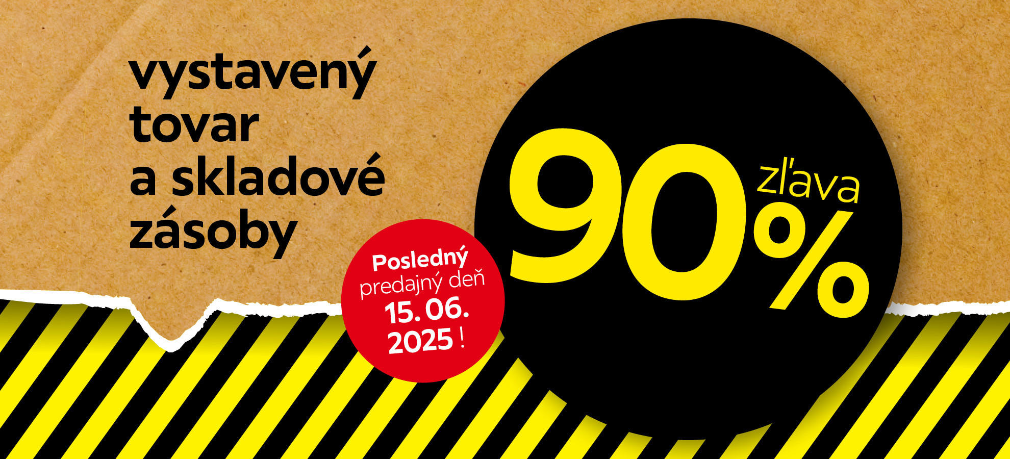 výpredaj 90 %