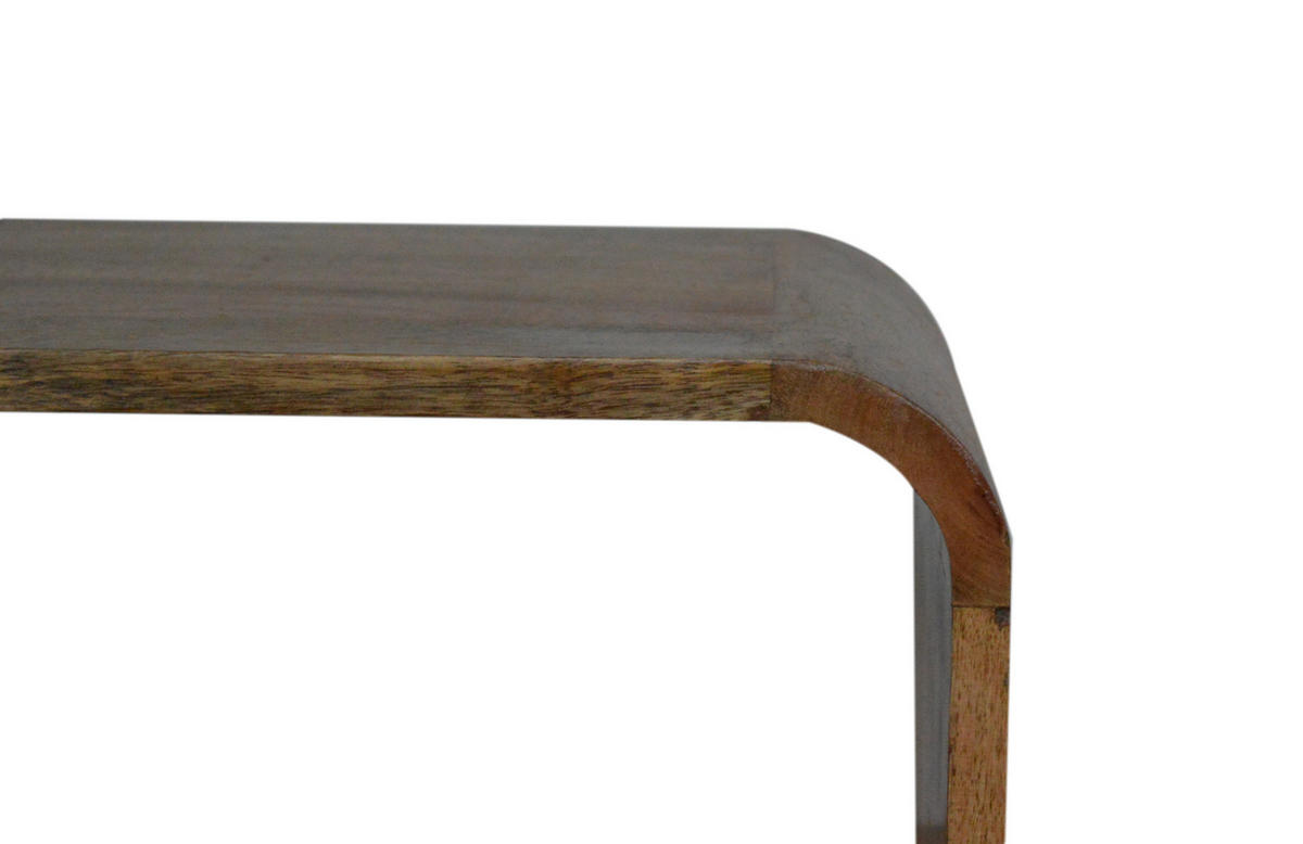 NACHTTISCH London mit 1-Schubladen, 2-Offener Lagerraum, Braun - Messingfarben/Braun, Holz/Metall (40/55/35cm) - Artisan Furniture