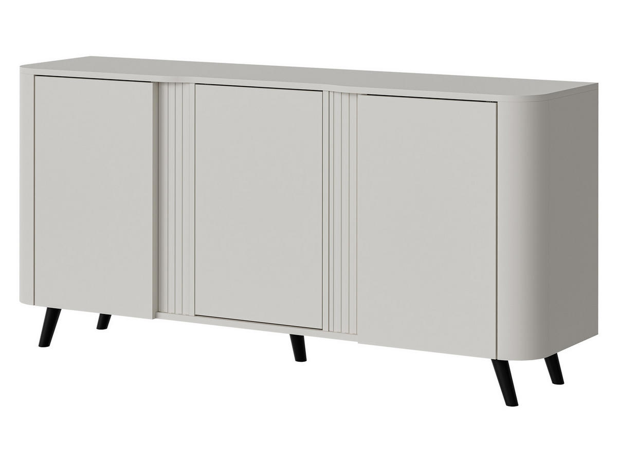 KOMMODE Volare 150 3D - Kaschmir/Schwarz, Holzwerkstoff/Kunststoff (151/76/39cm) - MIRJAN24