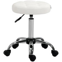 DREHHOCKER DE-09801 Weiß/Silber - Weiß, Metall (35.5/67/35.5cm) - ComfortXL