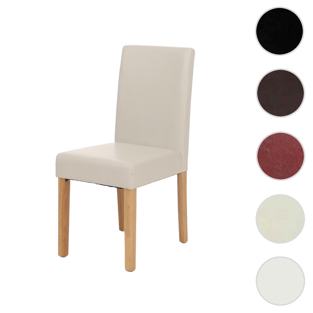 ESSZIMMERSTUHL Hochglanz Reinweiß, Braun - Weiß Hochglanz/Braun, Textil (43/90/56cm) - MCW