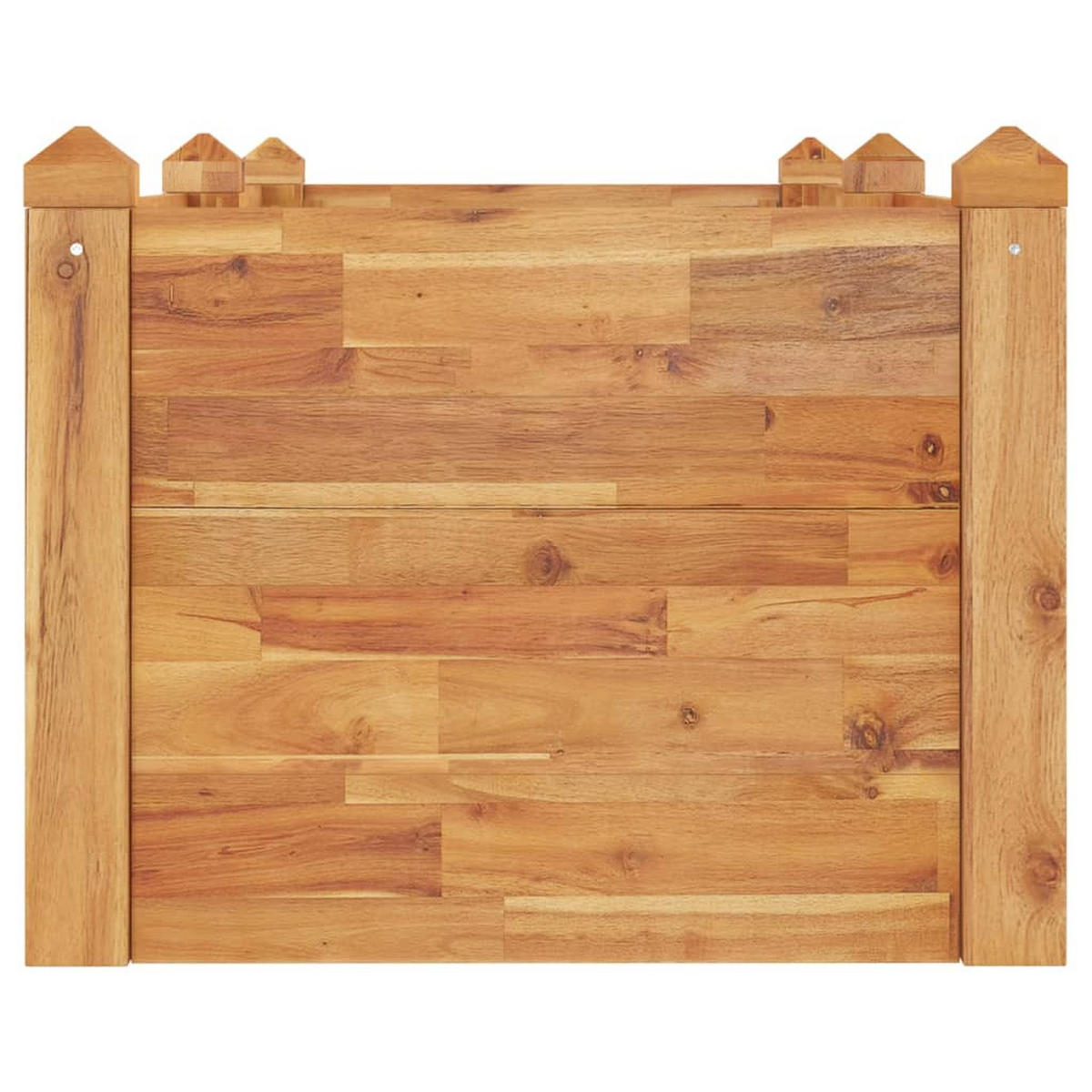 HOCHBEET aus Akazienholz LARRY | 160x60x44cm, unten offen - Braun, Holz (160/44/60cm) - DELUKE