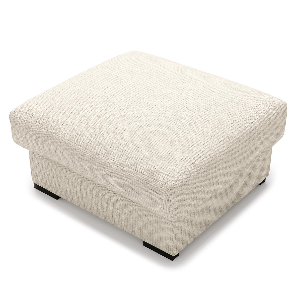 POLSTERHOCKER - Schwarz/Grau, Kunststoff/Textil (92/42/92cm) - home24