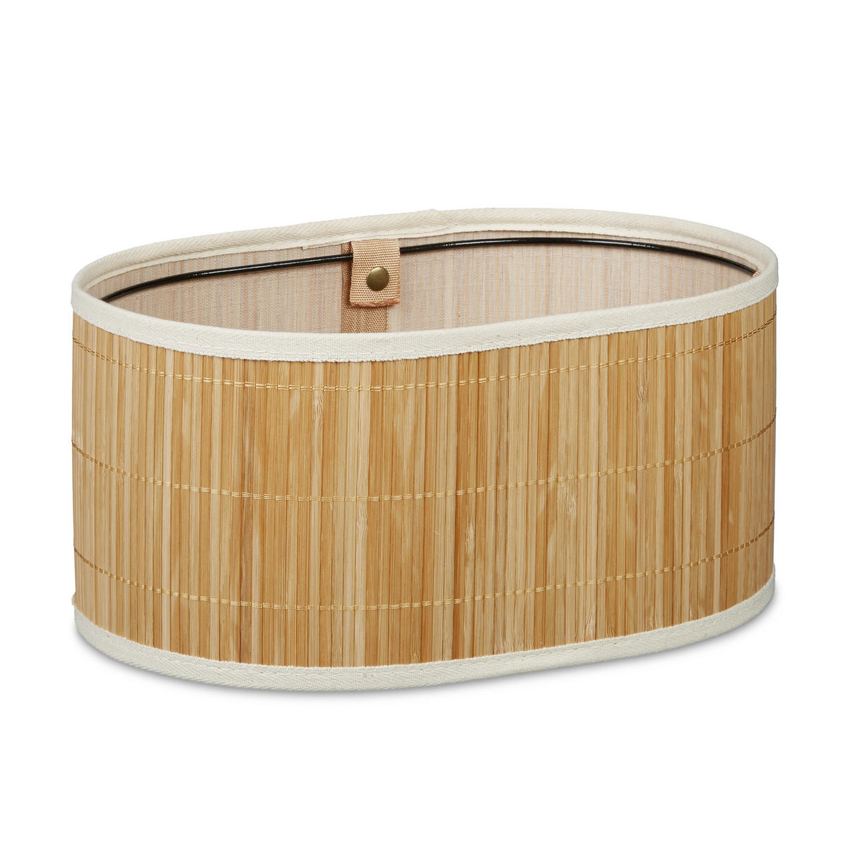 BROTKÖRBCHEN - Hellbraun, Holz/Textil (33.5/16.5/23.5cm) - Relaxdays