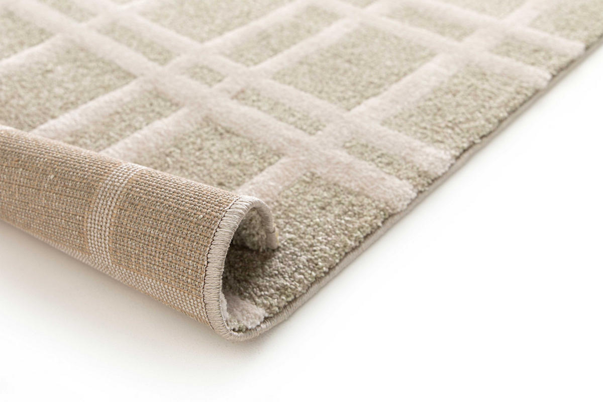WEBTEPPICH Grün Caledonia 160/230 cm - Beige/Grün, Naturmaterialien/Textil (160/230cm) - Atticgo