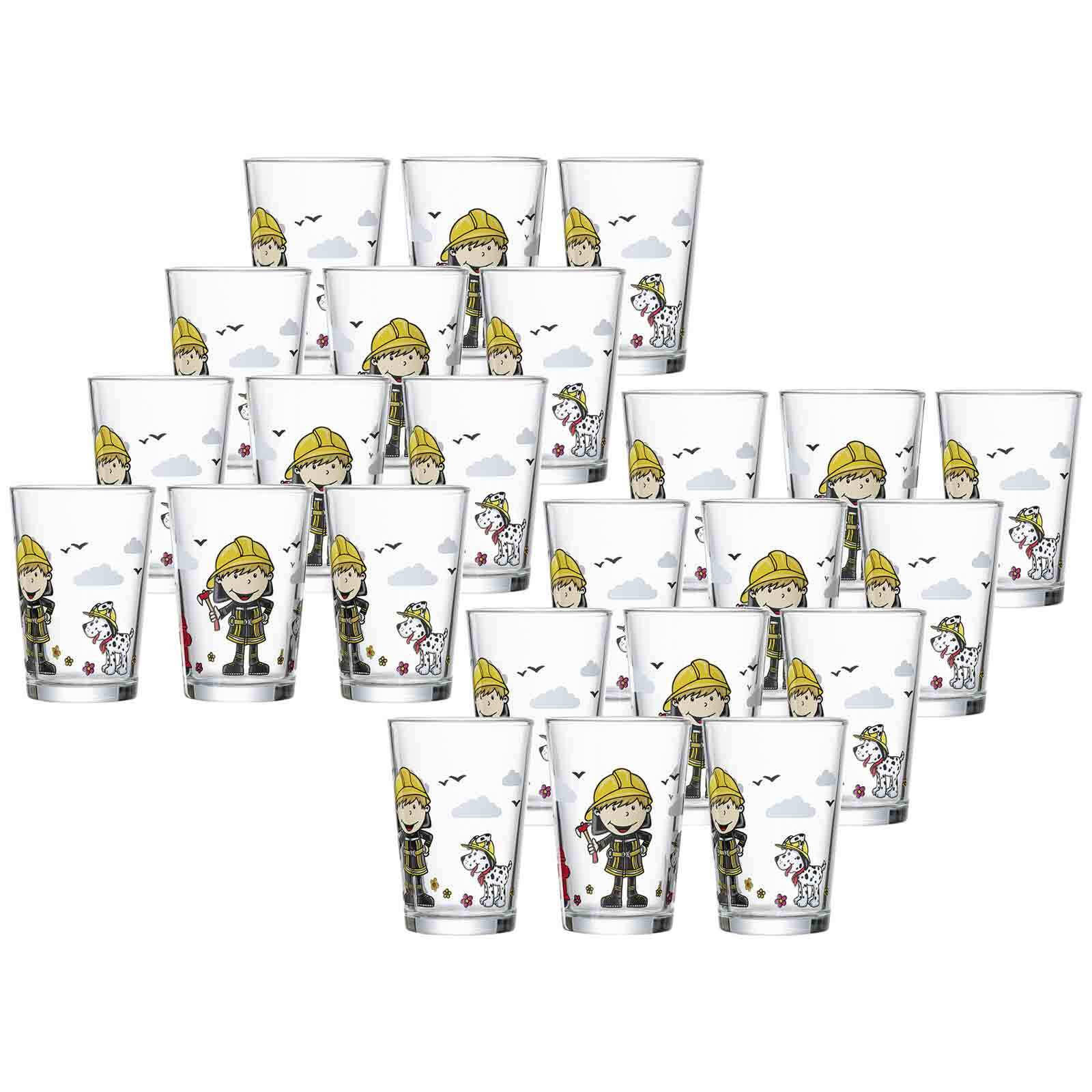 KINDERGLÄSER Feuerwehrmann Bernie bunt 205 ml 24er Set - Multicolor, Glas (0.205L) - Ritzenhoff Breker
