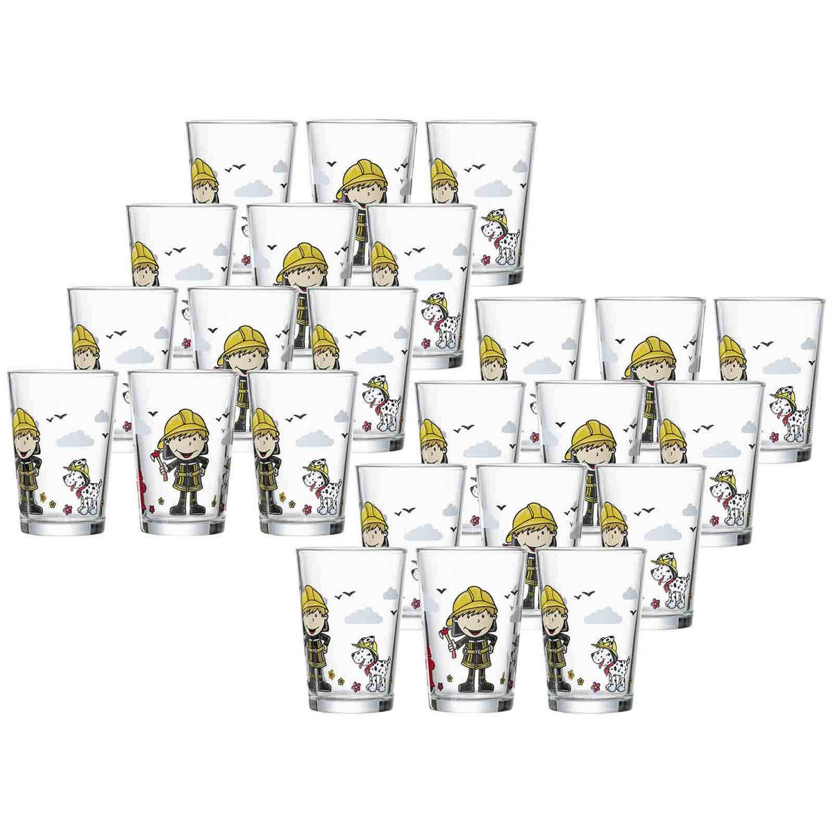 KINDERGLÄSER Feuerwehrmann Bernie bunt 205 ml 24er Set - Multicolor, Glas (0.205L) - Ritzenhoff Breker
