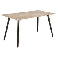 ESSTISCH, Wicklow, Braun, Metall / Keramik, 140 x 80 x 75 cm - Braun, Metall (80/140/75cm) - ebuy24