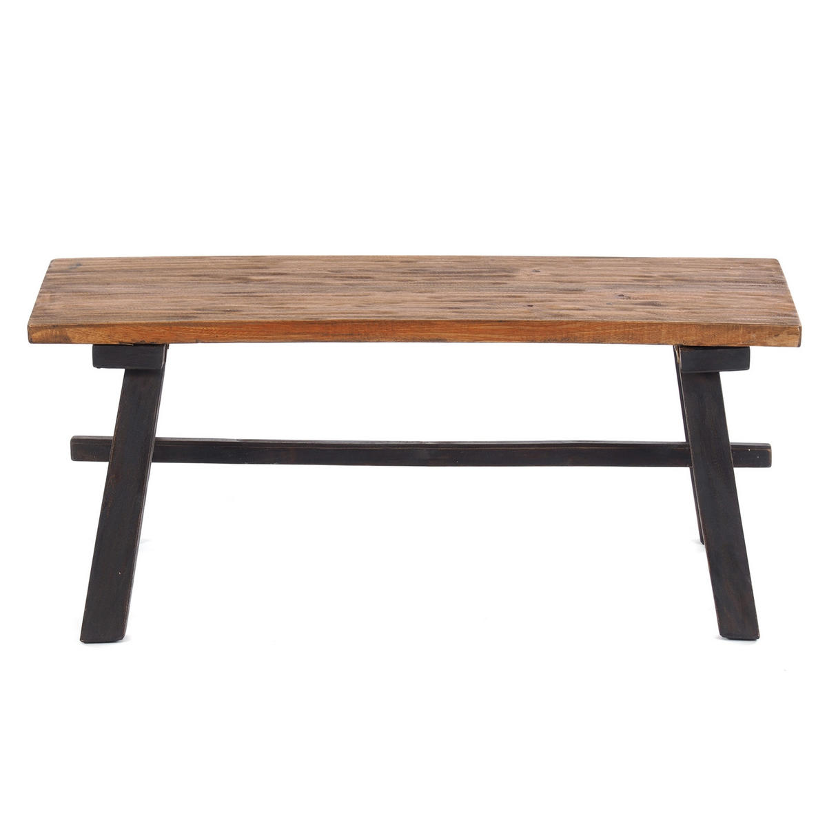 SITZBANK ANZIO 90 Mahagoni Massivholz, zusammenklappbar 04 schwarz-natur - Graubraun, Holz (90/39/26cm) - DESIGN DELIGHTS