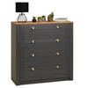 KOMMODE BOLTON - Anthrazit/Braun, Holz (91/93/40cm) - IDIMEX