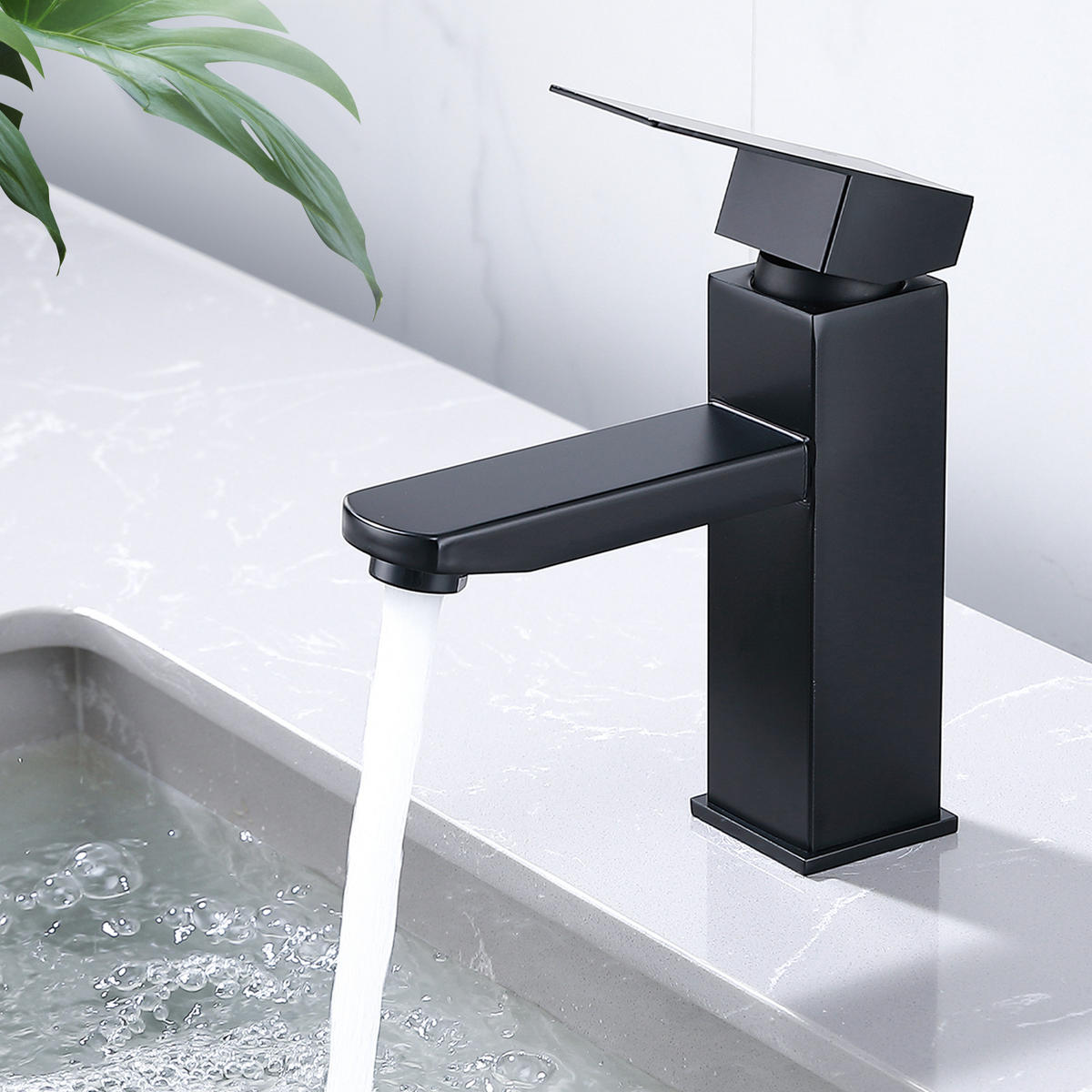 WASCHTISCHARMATUR Aufsatzbecken Schwarz - Schwarz, Metall (19/7/30.5cm) - HOMELODY