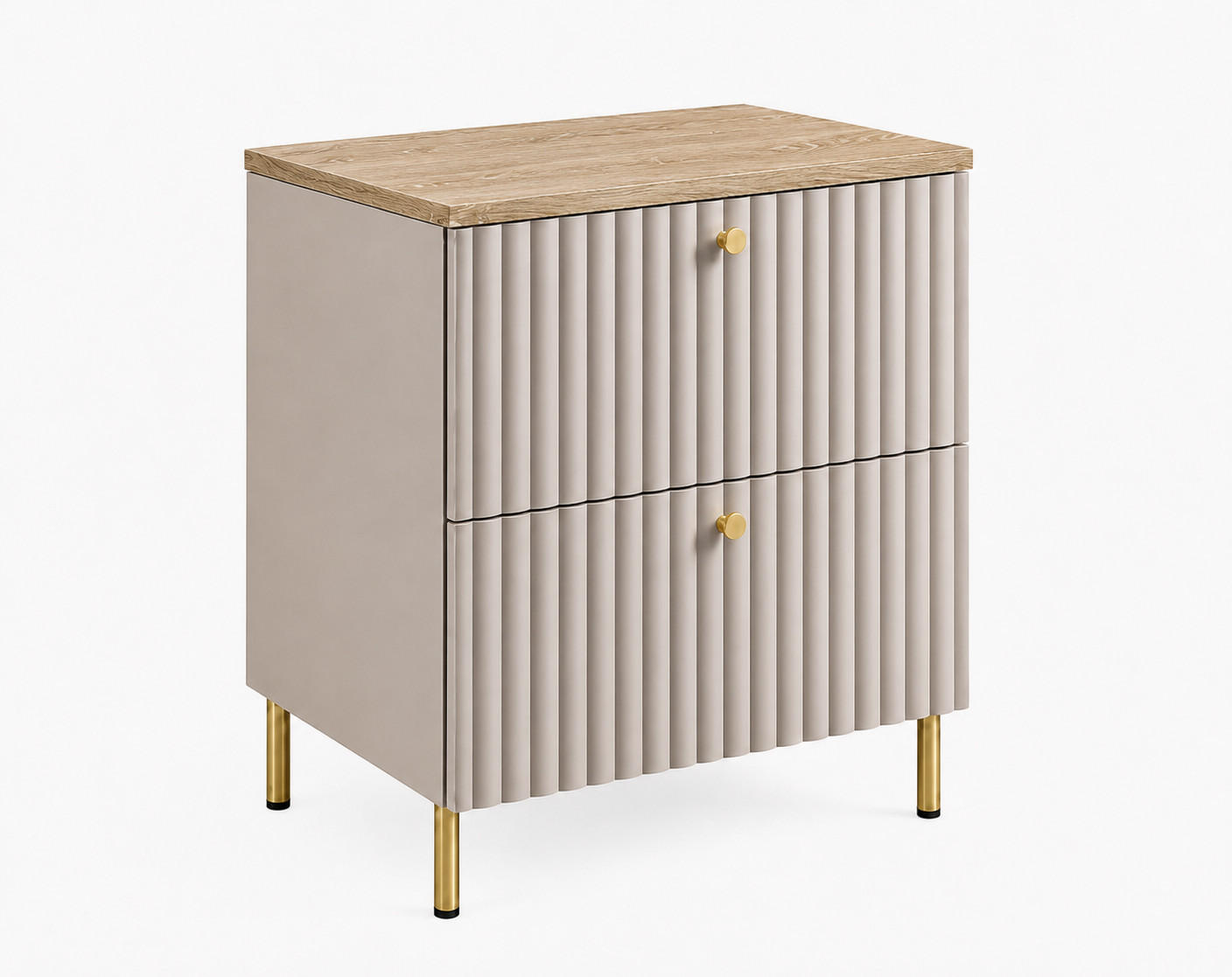 3XE Living Badezimmerschrank: Kaschmir, Gold 60x73.6x46 cm