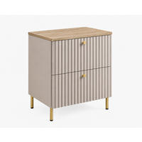 BADEZIMMERSCHRANK: Kaschmir / Platte Helle Eiche / Griffe Gold / Beine Gold, 60 x 46 x 73,6 cm - Kaschmir/Goldfarben, Holzwerkstoff (60/73.6/46cm) - 3XE LIVING