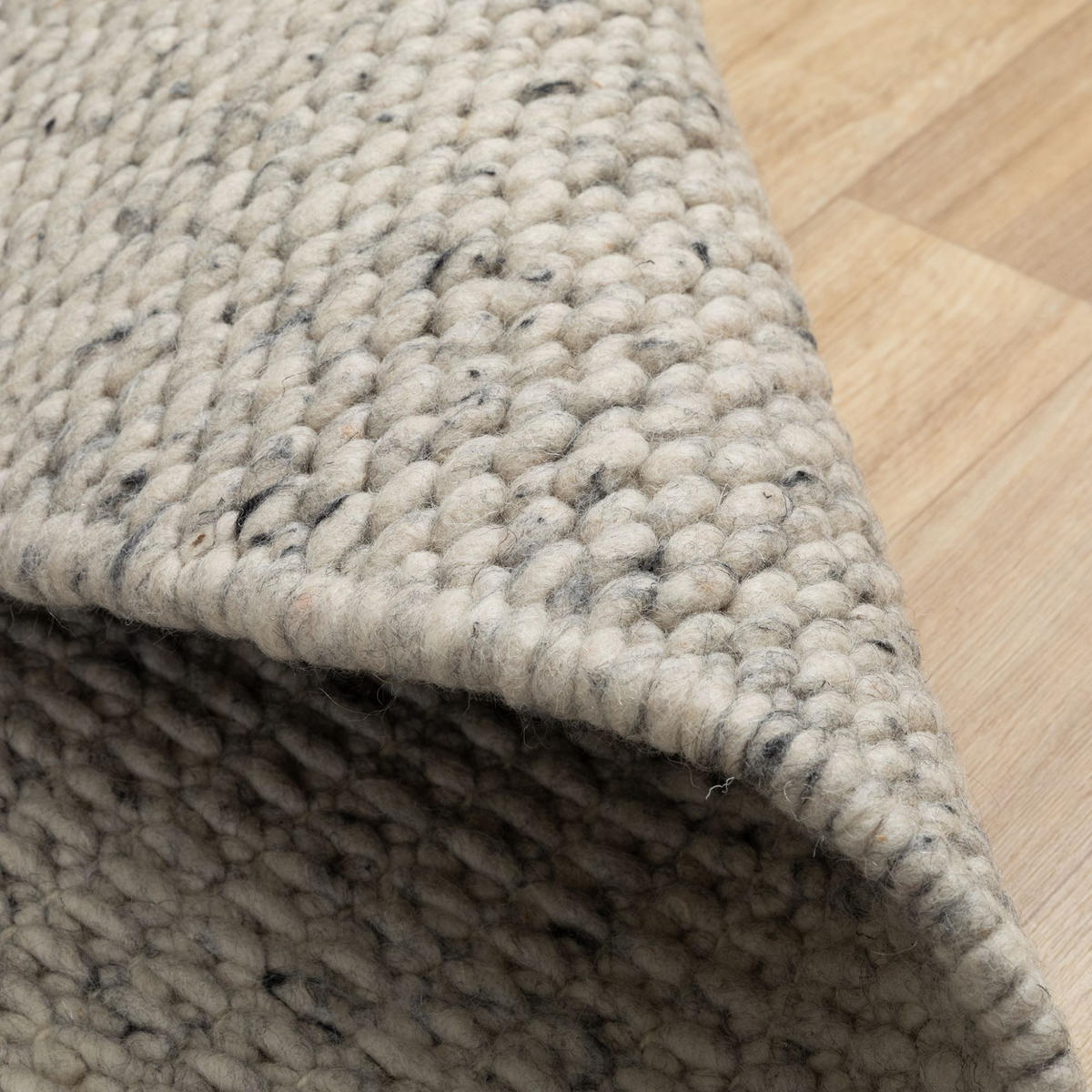 HANDWEBTEPPICH 60/60 cm Kornau - Grau, Naturmaterialien (60/120cm) - Steffensmeier