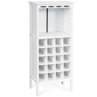 WEINSCHRANK für 20 Flaschen Weiß - Weiß, Holz (25/96/42cm) - COSTWAY