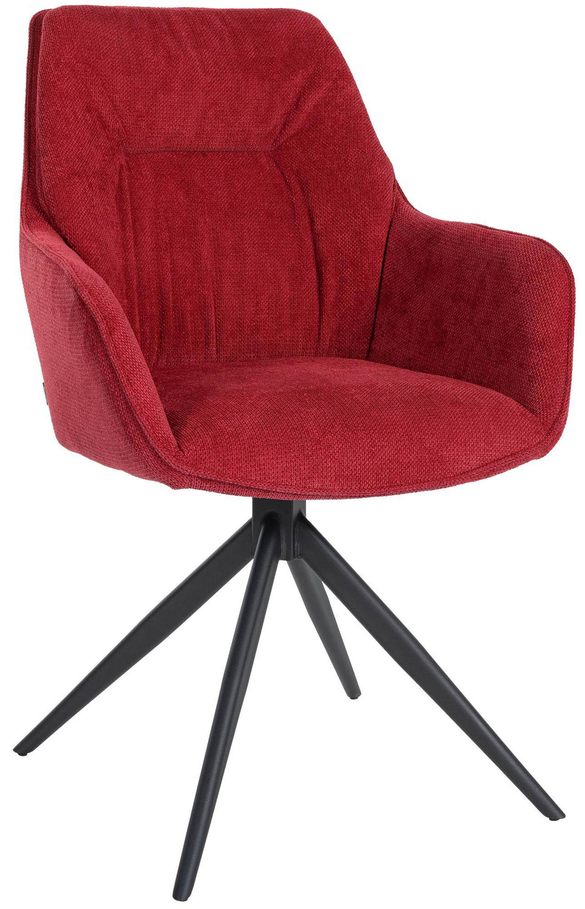 ARMLEHNENSTUHL Metall rot - Rot/Schwarz, Textil/Metall (58/91/62cm) - CLP