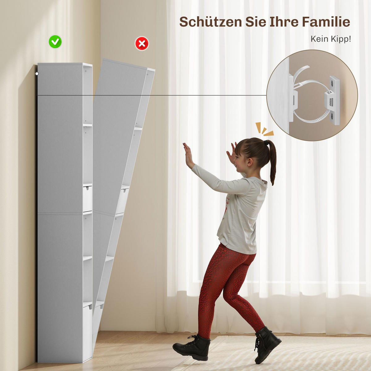 BÜCHERREGAL mit 6 Ebenen 3-stufig verstellbar mit Schublade Schranktür Weiß - Weiß, Holzwerkstoff (24/158/30cm) - HOMCOM