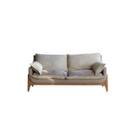 SOFA Woodnest Beige aus Stoff - Beige, Textil (166/77/93cm) - Tikamoon