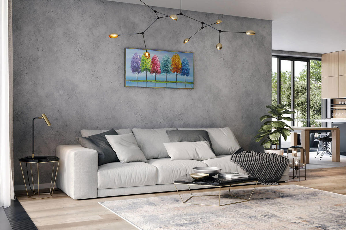 ÖLGEMÄLDE 120/60 cm - Multicolor, Holz/Textil (2/60cm) - KUNSTLOFT