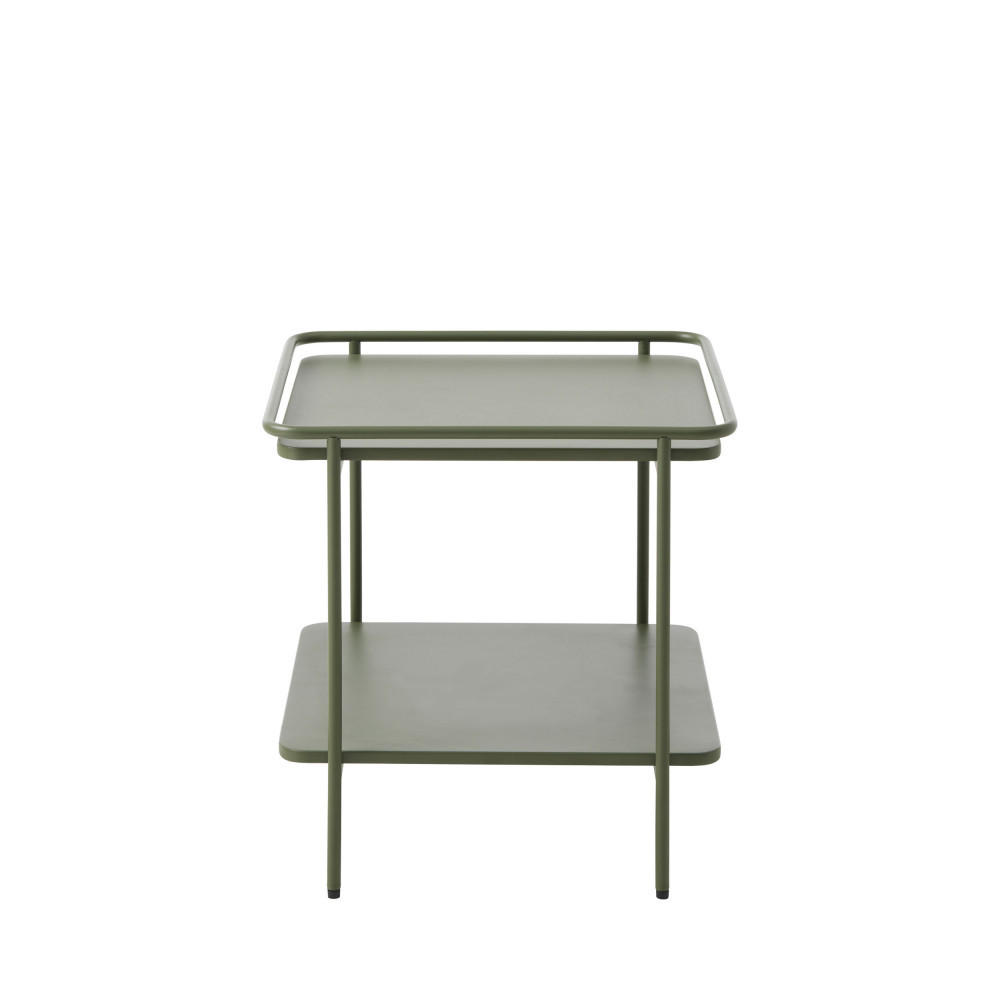 BEISTELLTISCH - Metall - Olivengrün - Olivgrün, Metall (45/45/44cm) - Drawer