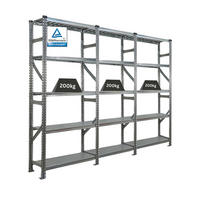 FACHBODENREGAL PROXIMO 200x270x40cm 5 Ebenen Beidseitig nutzbar Verzinkt - Silberfarben, Metall (270/200/40cm) - PROREGAL