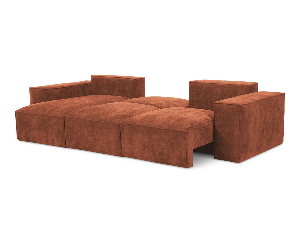 SOFAELEMENT Bouclé Stoff Weiß - Schwarz/Weiß, Holzwerkstoff/Kunststoff (90/77/90cm) - Makamii