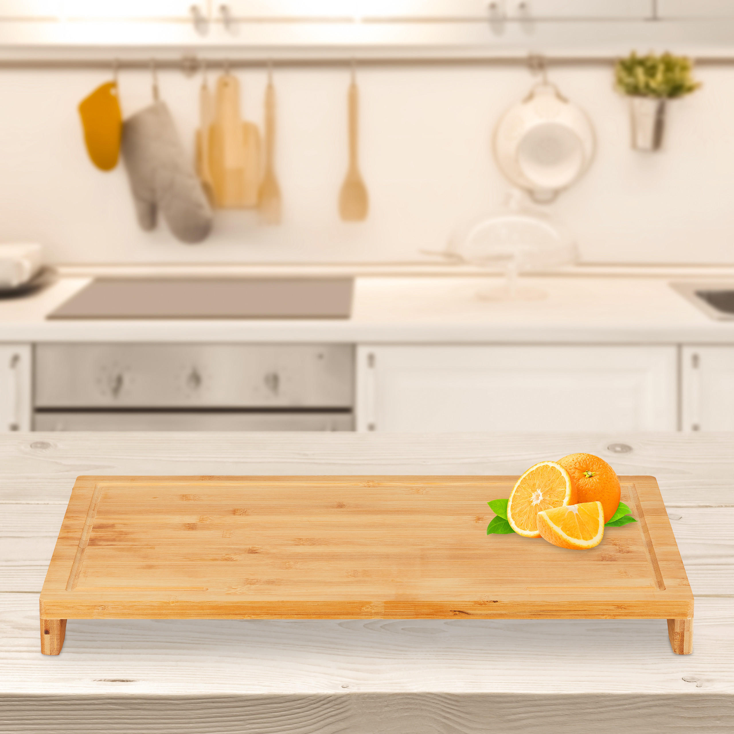 2xSCHNEIDEBRETT - Hellbraun, Holz (52/29cm) - Relaxdays