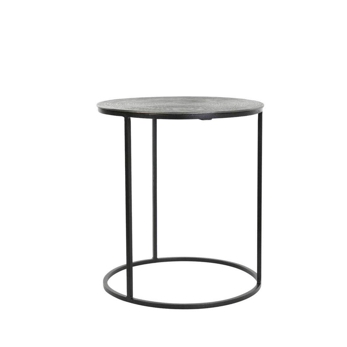 BEISTELLTISCH PRIMO Ø49x52 cm, 2er Set, Schwarz-Bronze - Bronzefarben, Metall (49/49/52cm) - Light & Living