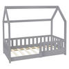 KINDERBETT mit Dach 70x140 cm Hellgrau - Hellgrau, Holz (70/140cm) - ML-DESIGN