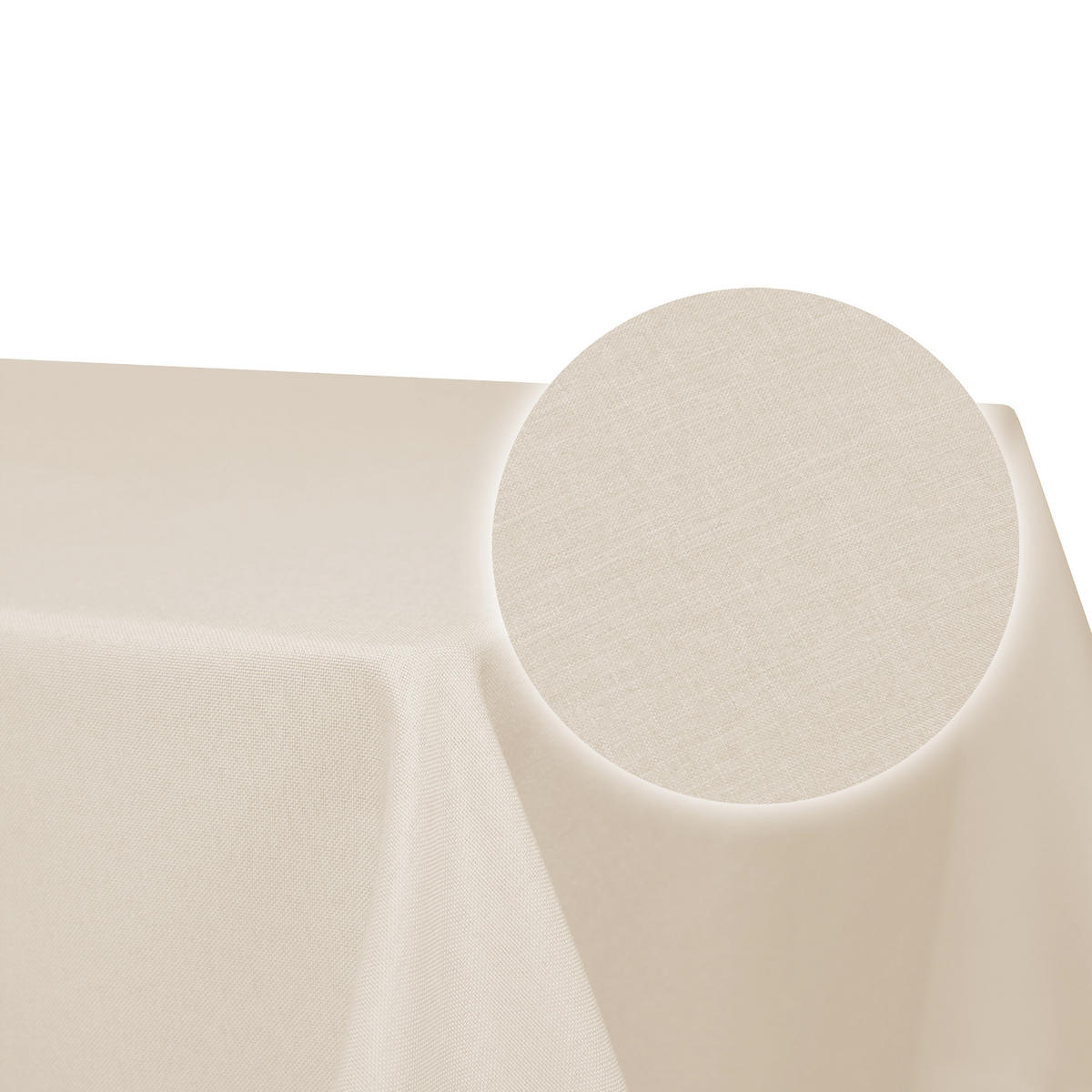 TISCHDECKE Leinenoptik 110x110 cm eckig Champagner - Champagner, Kunststoff (110/110cm) - TiborTex