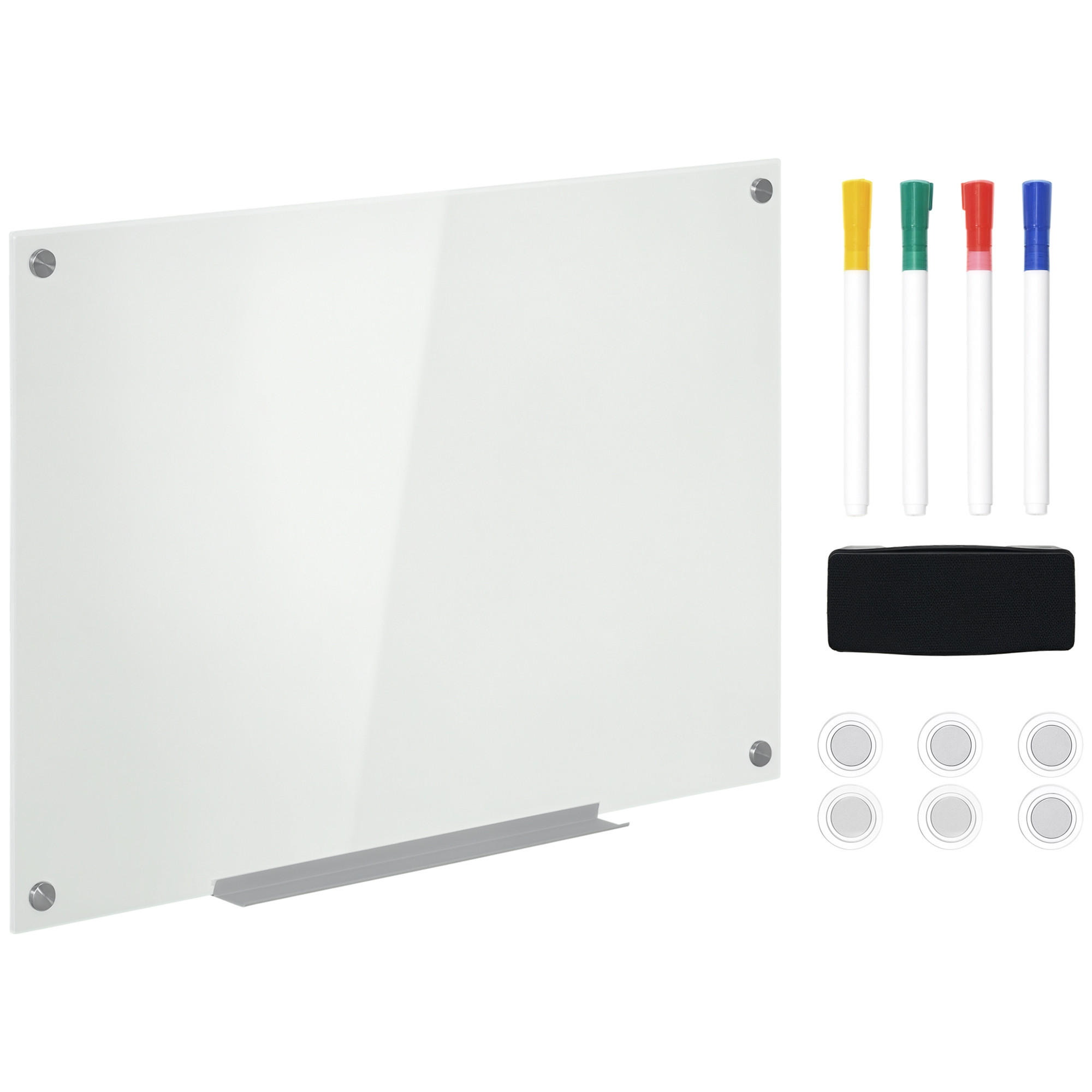 WHITEBOARD DE-09031 Weiß - Weiß, Glas (60/0.4/90cm) - ComfortXL