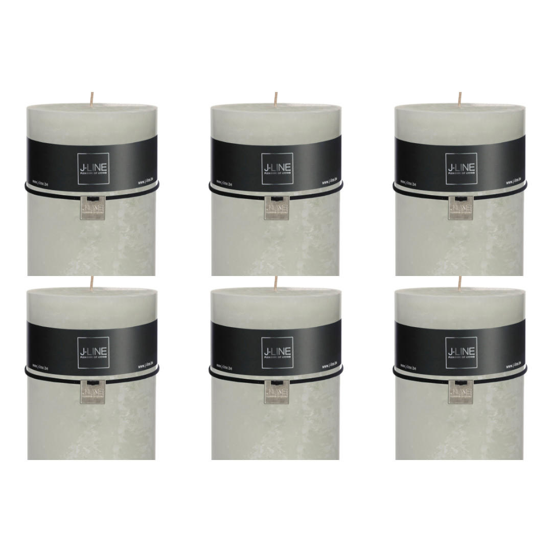 DUFTKERZE ZART - Grün - XL - 95 Std. - 6er set - Grün, Paraffin (10/15cm) - J-Line