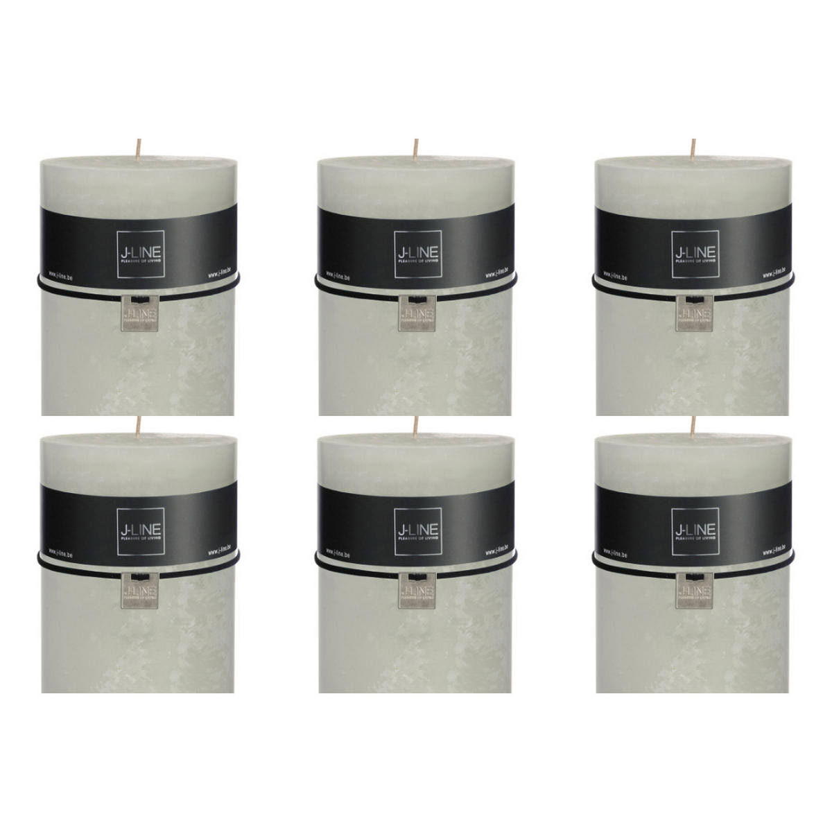 DUFTKERZE ZART - Grün - XL - 95 Std. - 6er set - Grün, Paraffin (10/15cm) - J-Line
