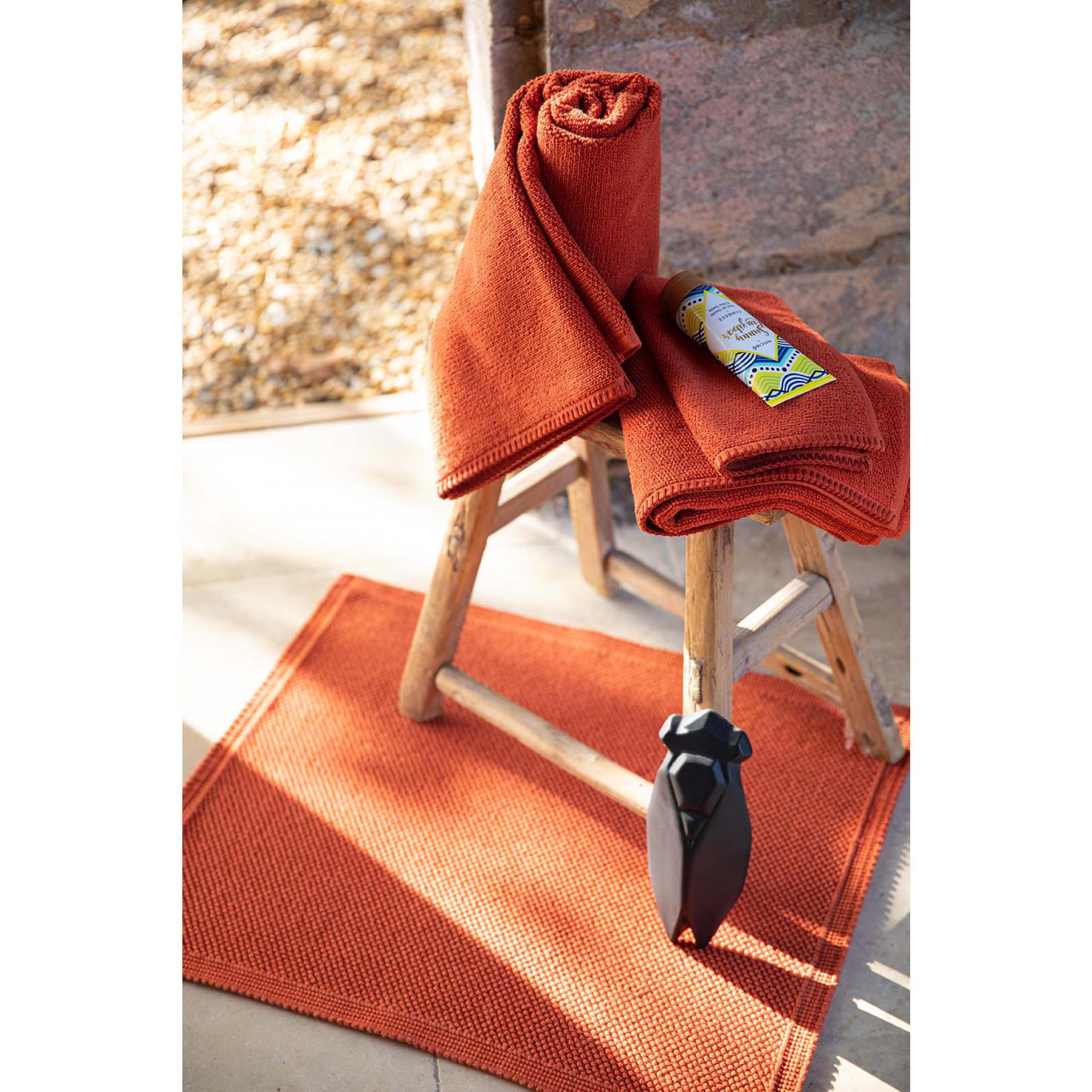 HANDTUCH Bora rooibos 50 x 100 cm - Dunkelorange, Textil (50/100cm) - Vivaraise