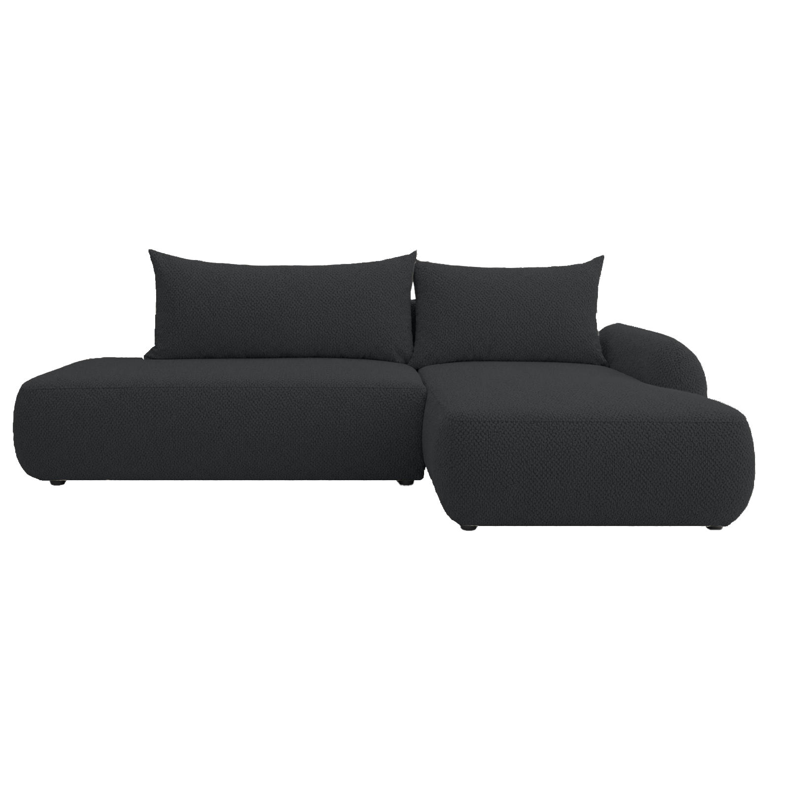 ECKSOFA Munduk I mit Schlaffunktion, Anthrazit - Dunkelgrau, Textil (302/184cm) - Fedve
