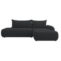 ECKSOFA Munduk I mit Schlaffunktion, Anthrazit - Dunkelgrau, Textil (302/184cm) - Fedve