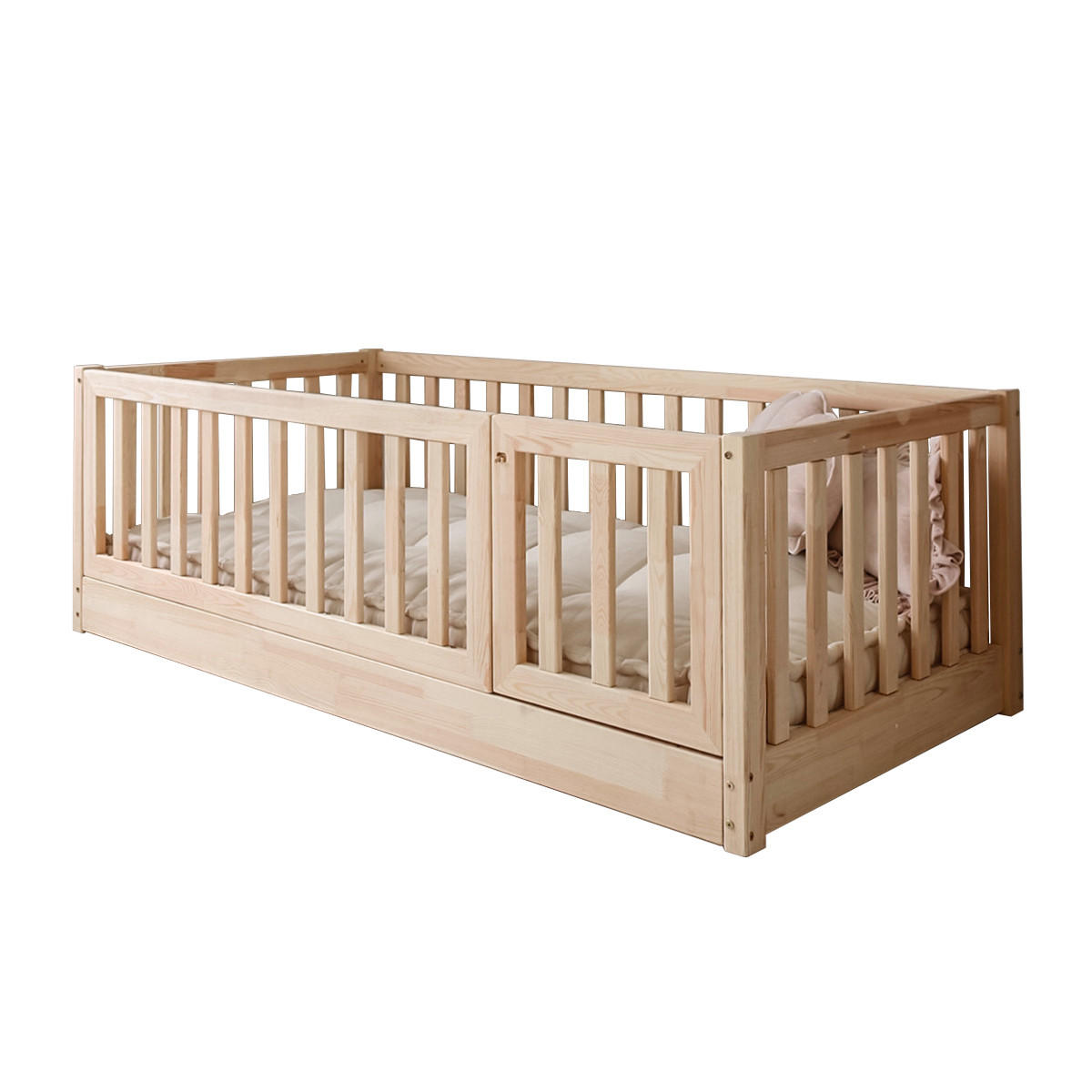 POSTEL 120/200 Bambino Přírodní dřevo - hnědá, dřevo (120/200cm) - Petits-meubles