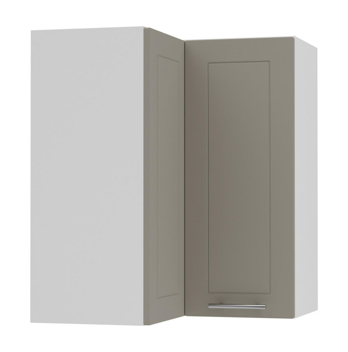 ECKHÄNGESCHRANK Kvantum W12/60 Beige Matt / Weiß Matt 60 / 60 / 72cm - Beige/Weiß, Holz/Holzwerkstoff (60/72/60cm) - Feldmann-Wohnen