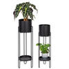 BLUMENHOCKER 2er-Set, schwarz, Metall - Schwarz, Metall (20.7/20.7/74.7cm) - bremermann