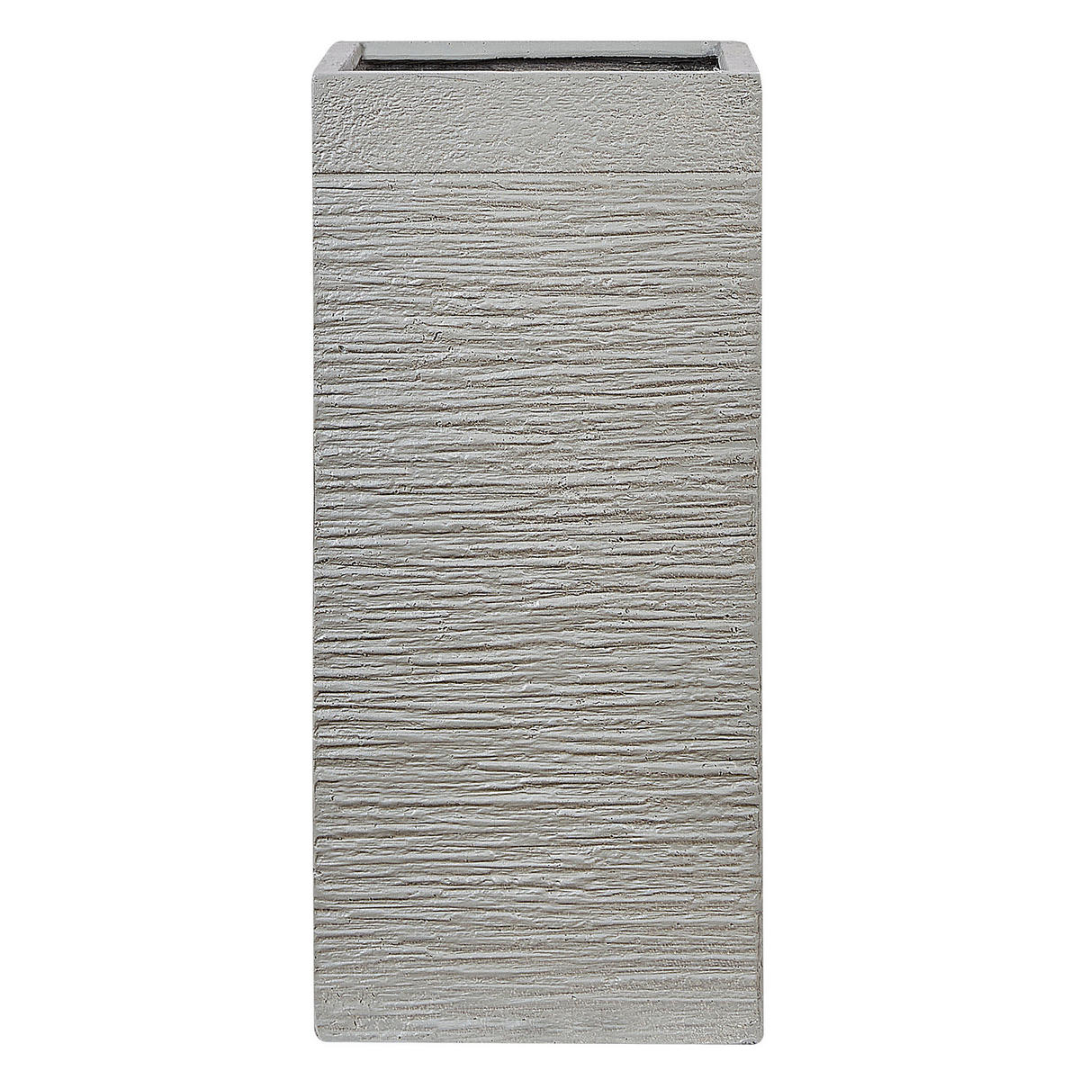 BLUMENTOPF taupe quadratisch 33/33/70 cm Dion - Beige, Naturmaterialien (70cm) - Beliani