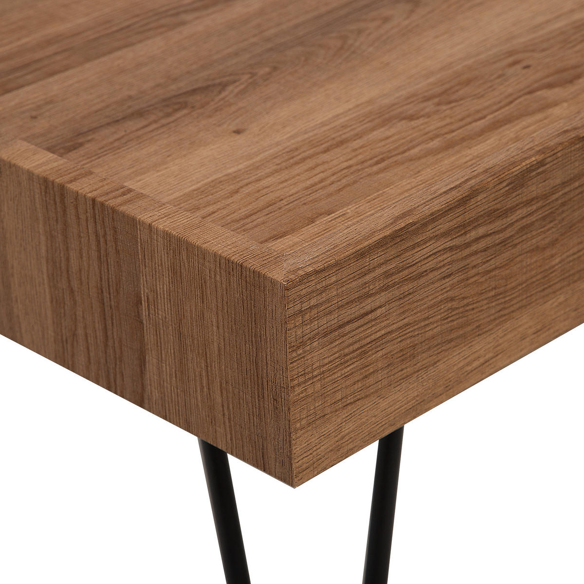 COUCHTISCH dunkler Holzfarbton rechteckig 100/60 cm Welton - Dunkelbraun/Schwarz, Holzwerkstoff (60/100/43cm) - Beliani
